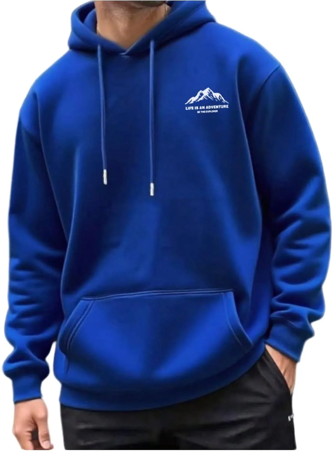 

Толстовка с капюшоном SweatyRocks мужская, с длинным рукавом и карманами