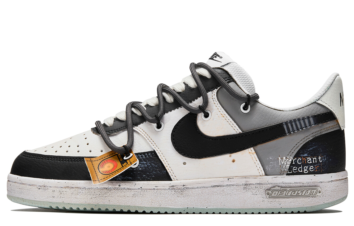 

Кроссовки Nike Court Vision 1 Skateboarding Shoes Men Low-top Black/white/orange, черный/белый/оранжевый