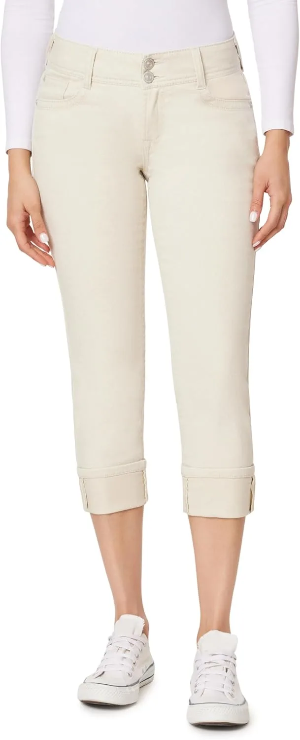 

Джинсы WallFlower Luscious Curvy 23.5” Mid-Rise Cropped для женщин, Insta Stretch Denim