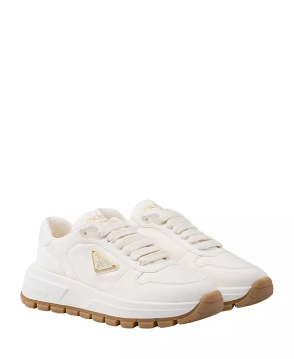 Женские кожаные кроссовки Prax 01 Prada, белый