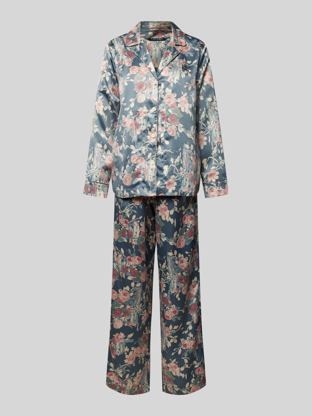 

Пижама с воротником-лацканом Lauren Ralph Lauren, зеленый