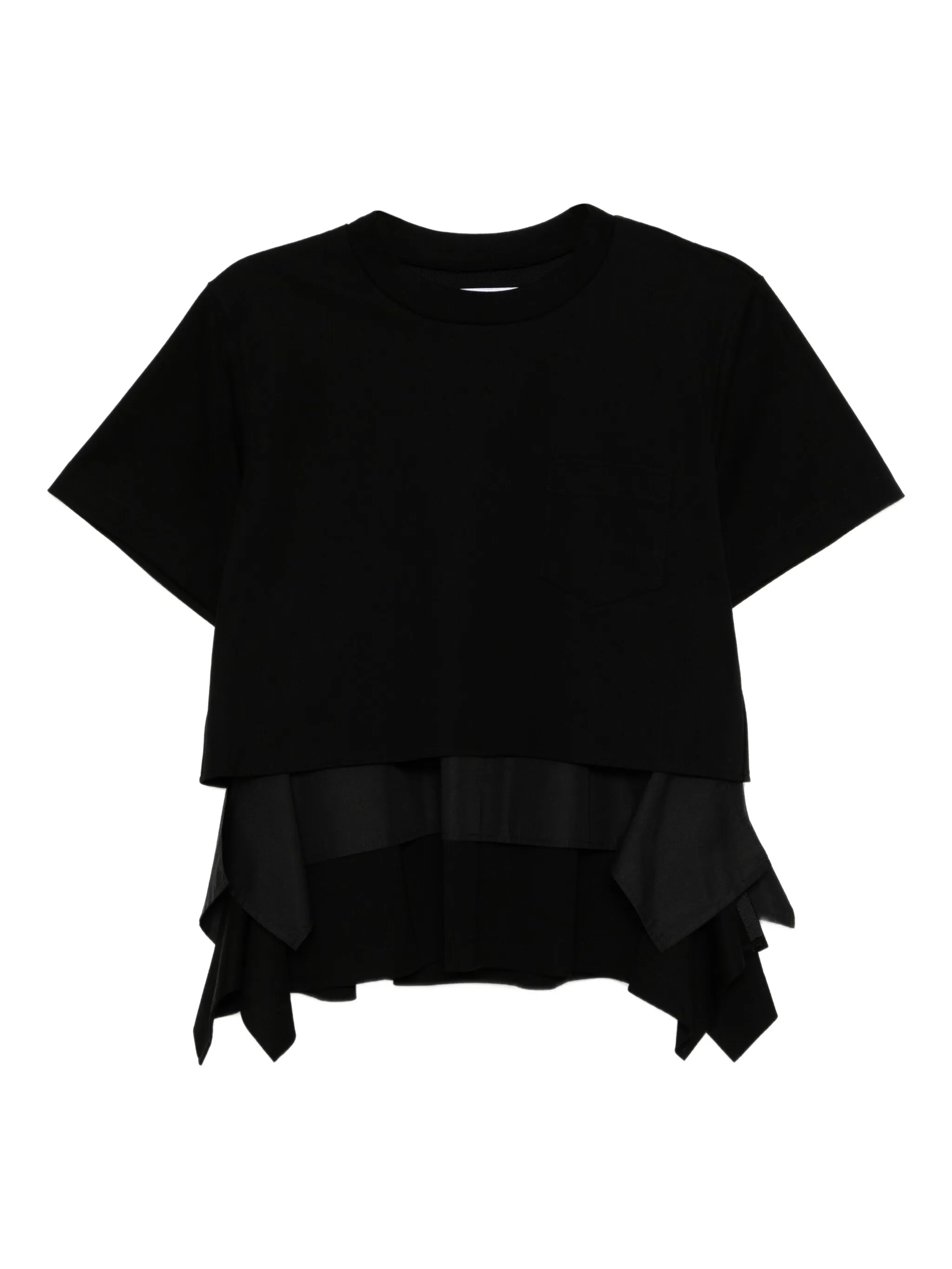 

Поплиновая футболка Sacai, черный