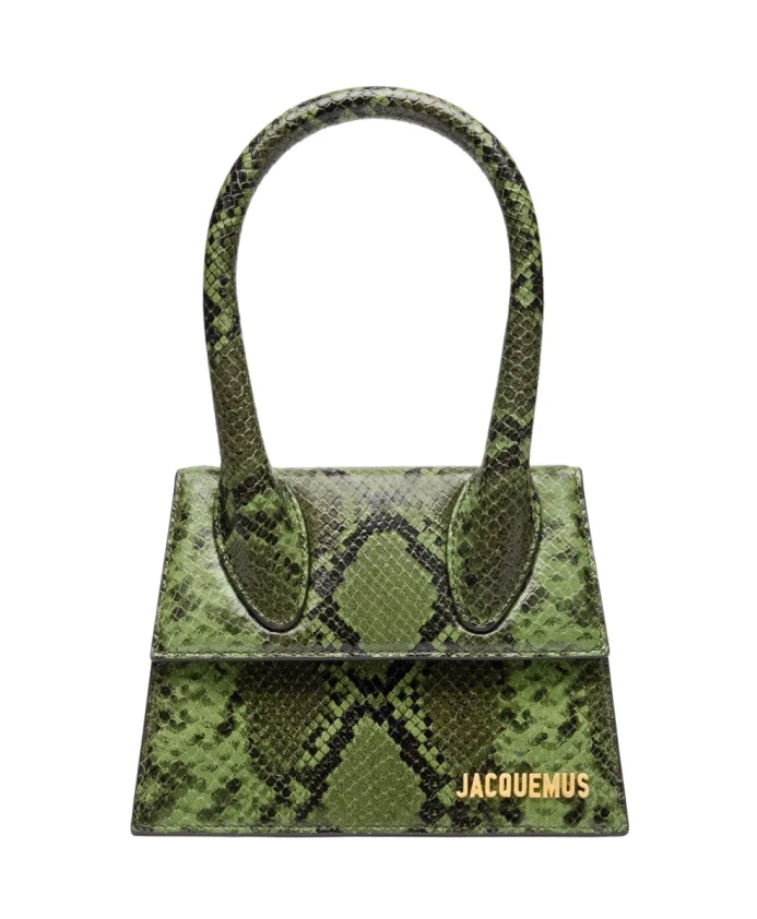 

Кожаная мини-сумка Jacquemus, зеленый