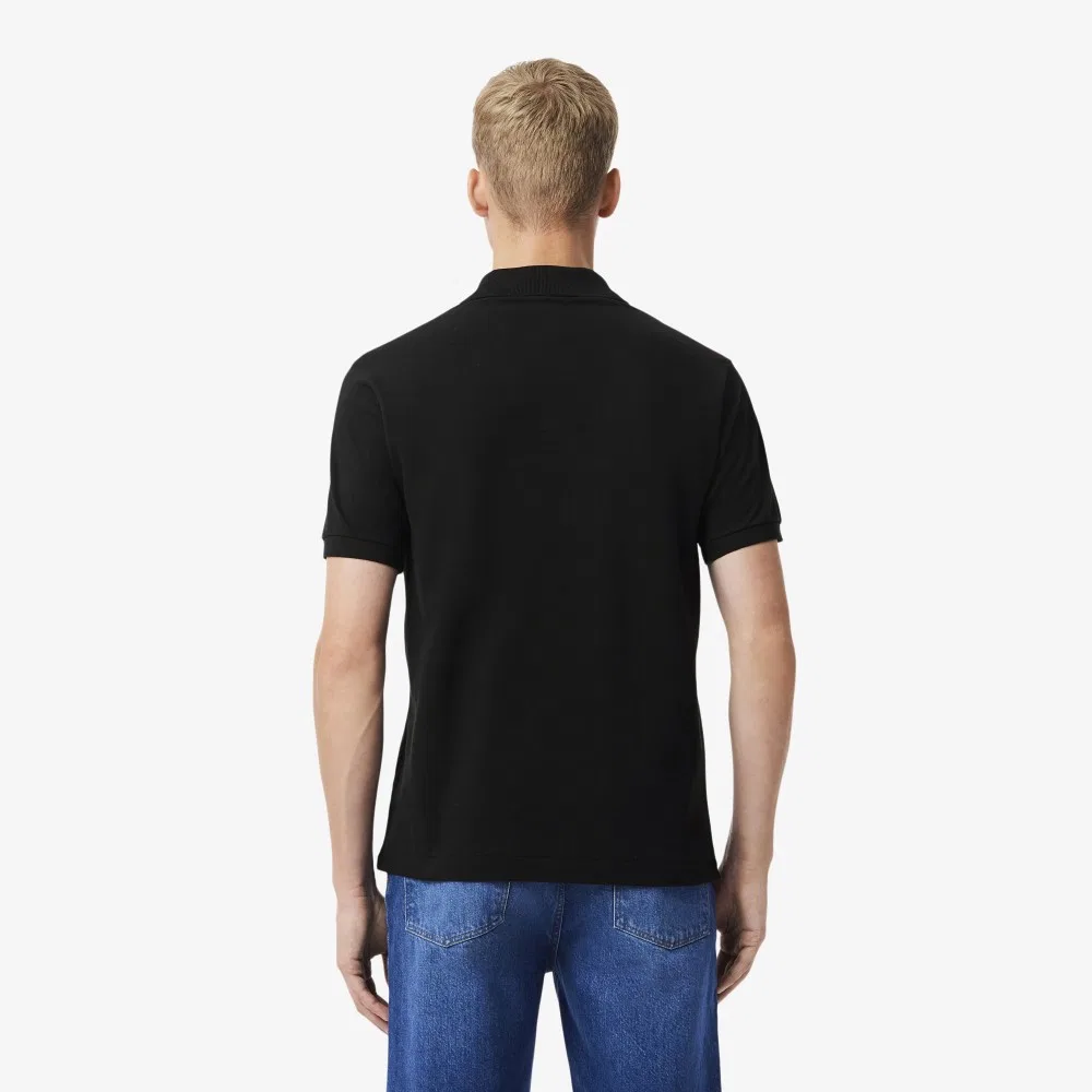 Футболка-поло мужская Lacoste классического кроя, черный — фото 3