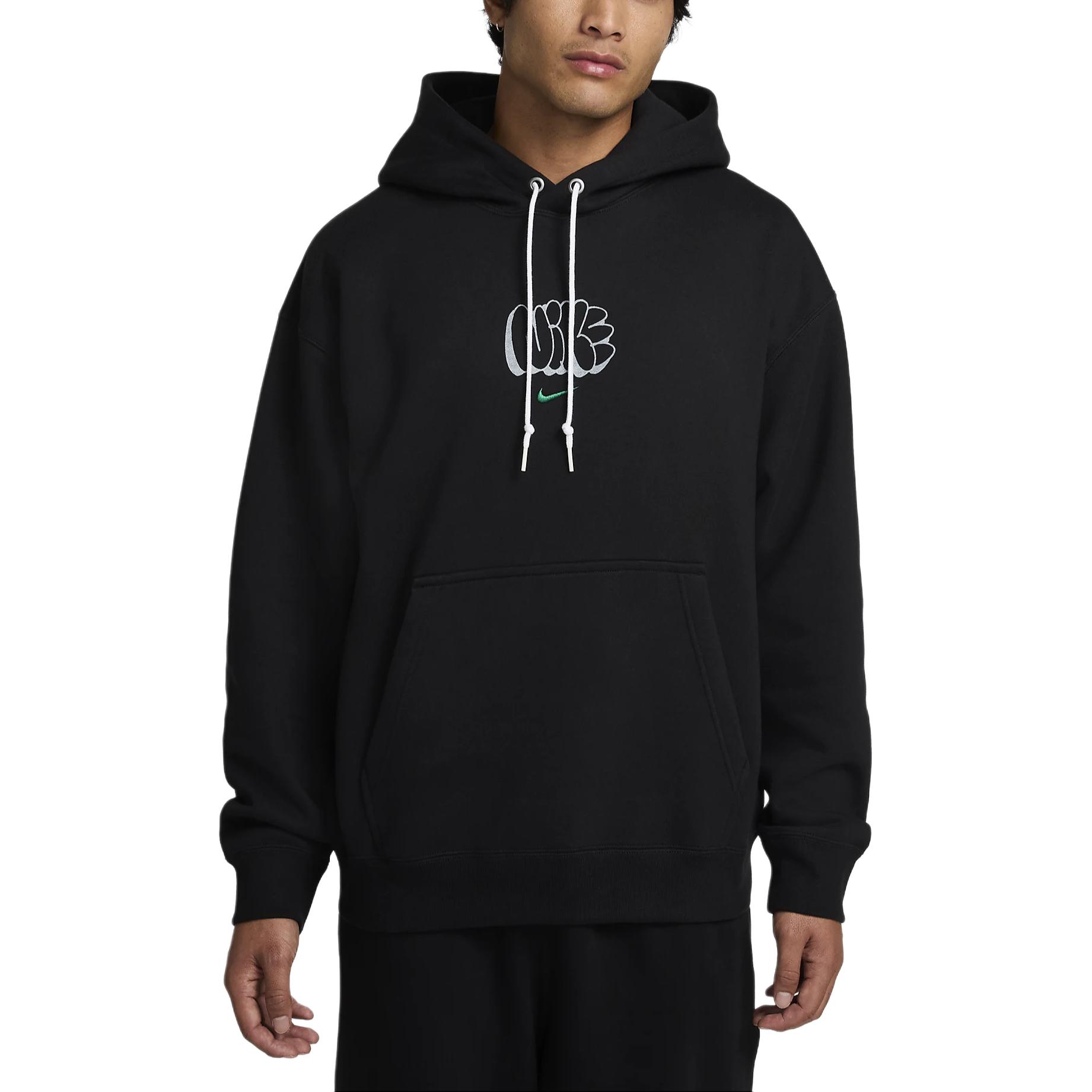 Толстовка Nike Solo Fleece, черный/малахитовый — фото 2