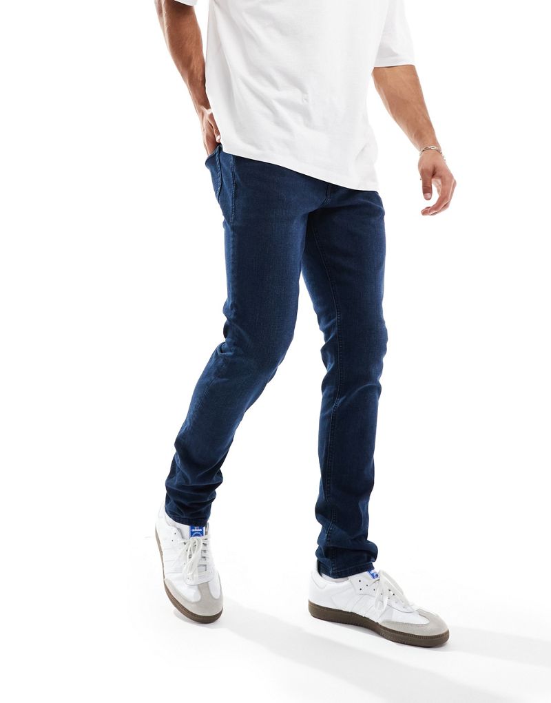 

Синие джинсы скинни Jack & Jones Liam Dark Wash