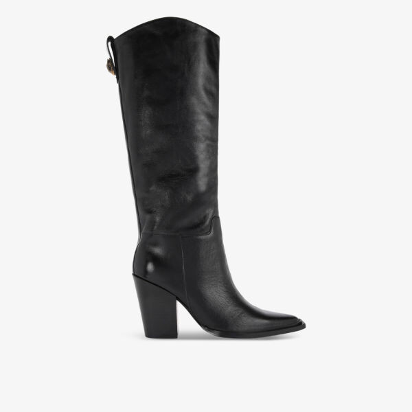 

Сапоги кожаные до колена на каблуке Billy Kurt Geiger London, черный