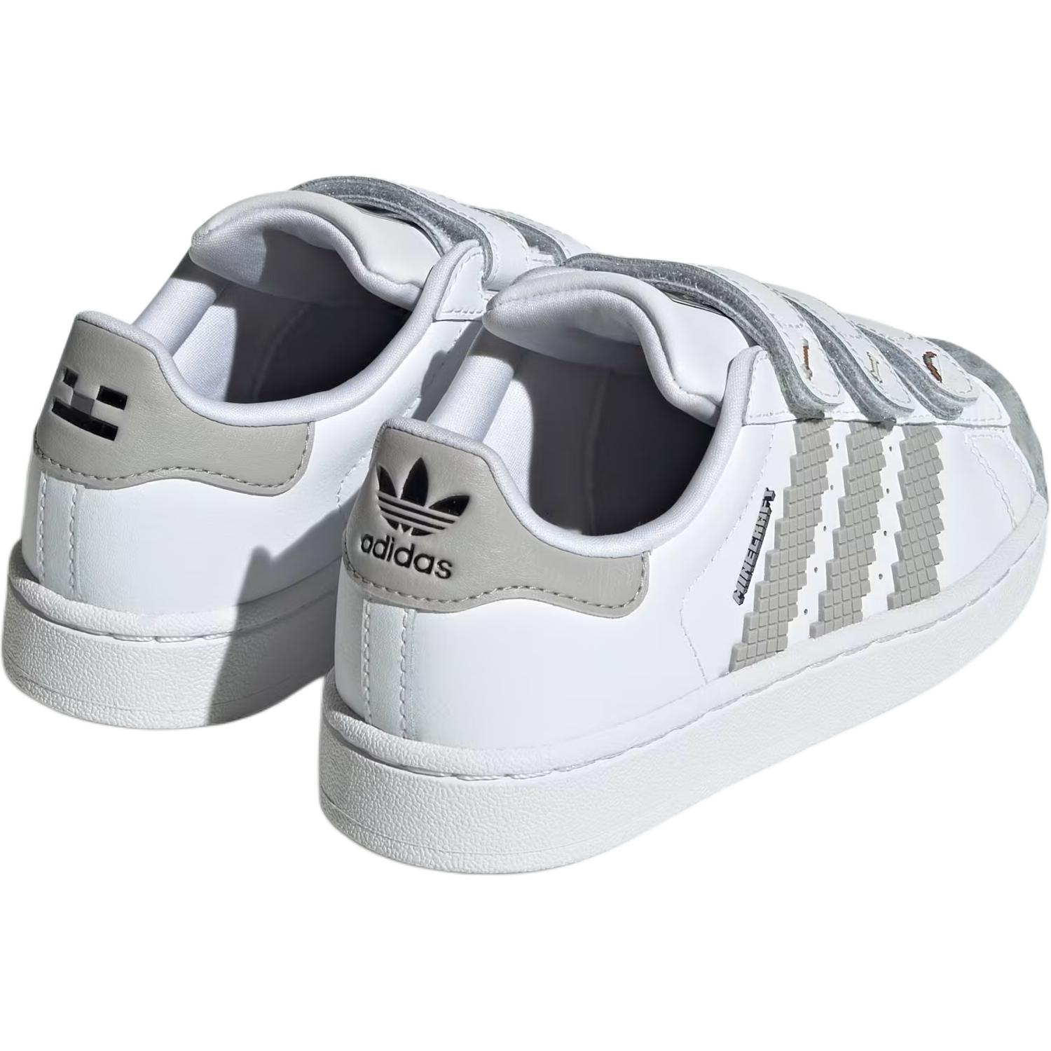 Детские кроссовки для скейтбординга Superstar 2 для дошкольников Adidas Originals, белый/серый — фото 4