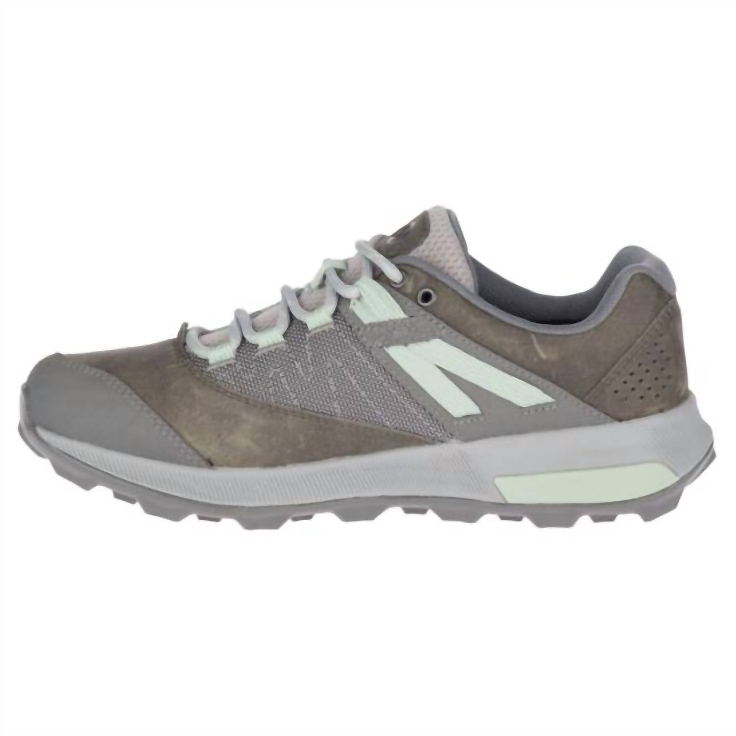 Женские кроссовки Merrell Zion водонепроницаемые из кожи и сетки, серый — фото 2