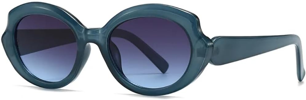 

Винтажные солнцезащитные очки неправильной формы для женщин и мужчин, роскошные, в стиле панк, популярные, с большой оправой, для активного отдыха, вождения, с защитой от УФ-излучения UV400 (сине-серые) TVTBBVV, Blue Gray