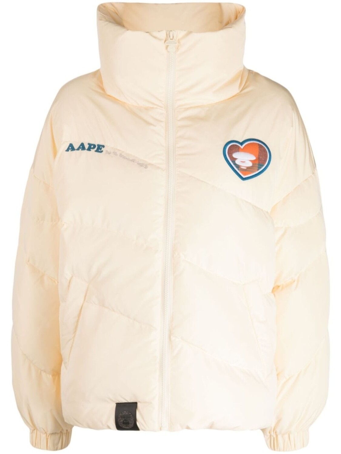 

Пуховик с нашивкой-логотипом AAPE BY *A BATHING APE, желтый