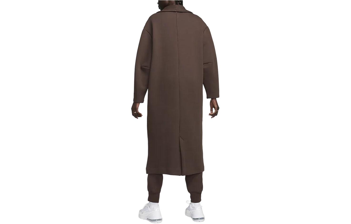 Nike Женское спортивное пальто с технологичной флисовой подкладкой, Dark Brown — фото 4