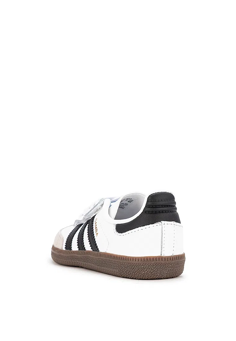 Кроссовки детские, на эластичных шнурках, Samba OG, adidas, белый/черный — фото 3
