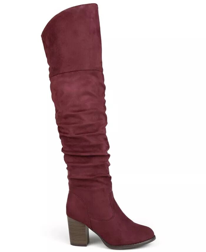 Женские сапоги Kaison Stacked Heel выше колена Journee Collection, фиолетовый — фото 2