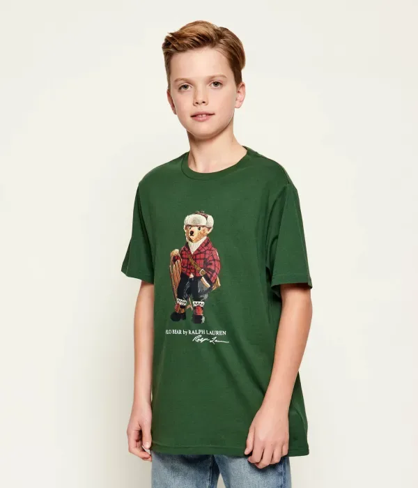 Футболка regular fit Polo Ralph Lauren, бутылочно-зеленый