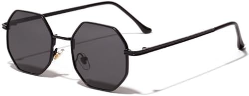 

Модные ретро-солнцезащитные очки для женщин и мужчин, многоугольные винтажные солнцезащитные очки, модные женские солнцезащитные очки с защитой от УФ-излучения UV400 MTZJH, Black Grey