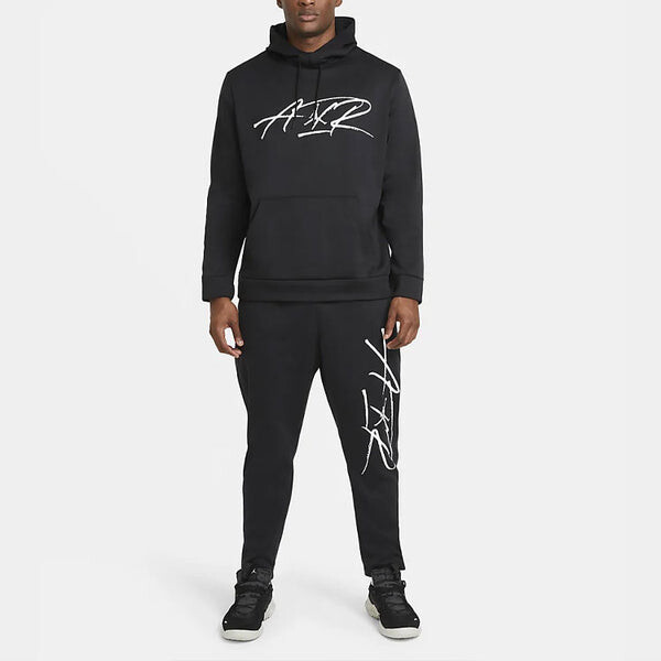 Толстовка Air Jordan Therma Graphic Casual Sports Pocket hooded Pullover Black, черный — фото 2