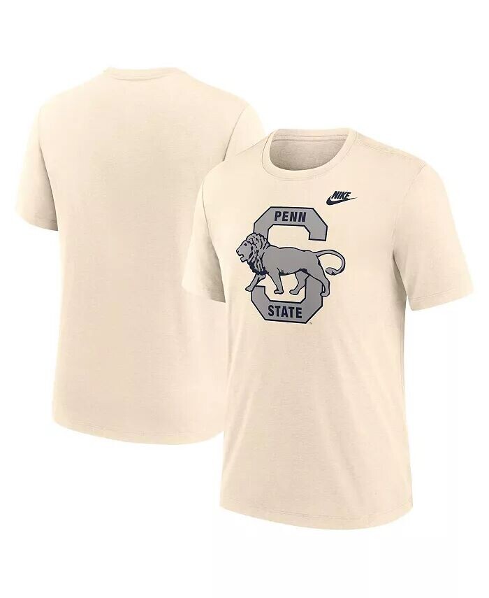 

Мужская кремовая футболка с логотипом Penn State Nittany Lions Vault Tri-Blend Nike