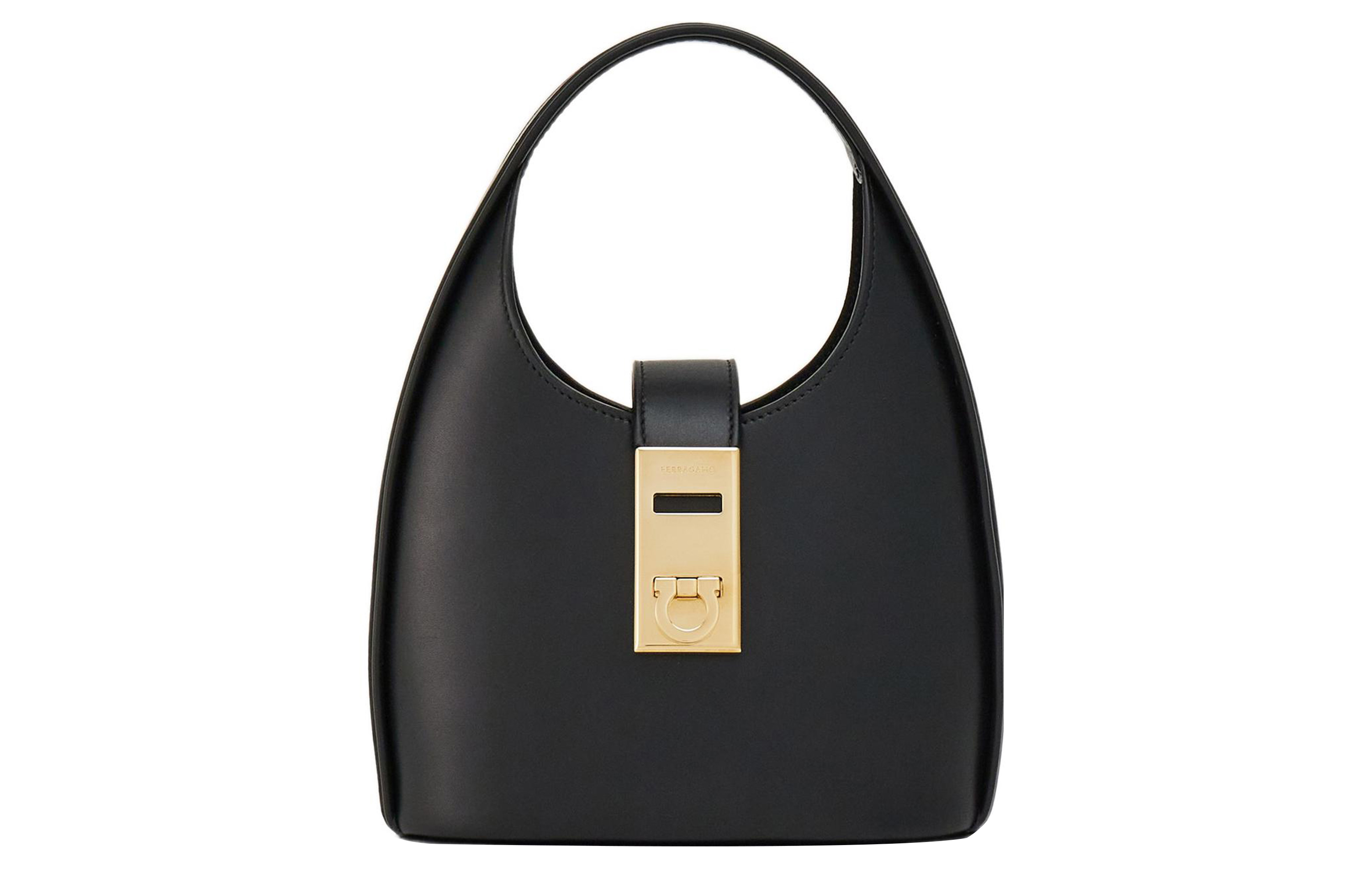 

Сумка хобо Ferragamo из коровьей кожи, миниатюрная женская черная сумка через плечо