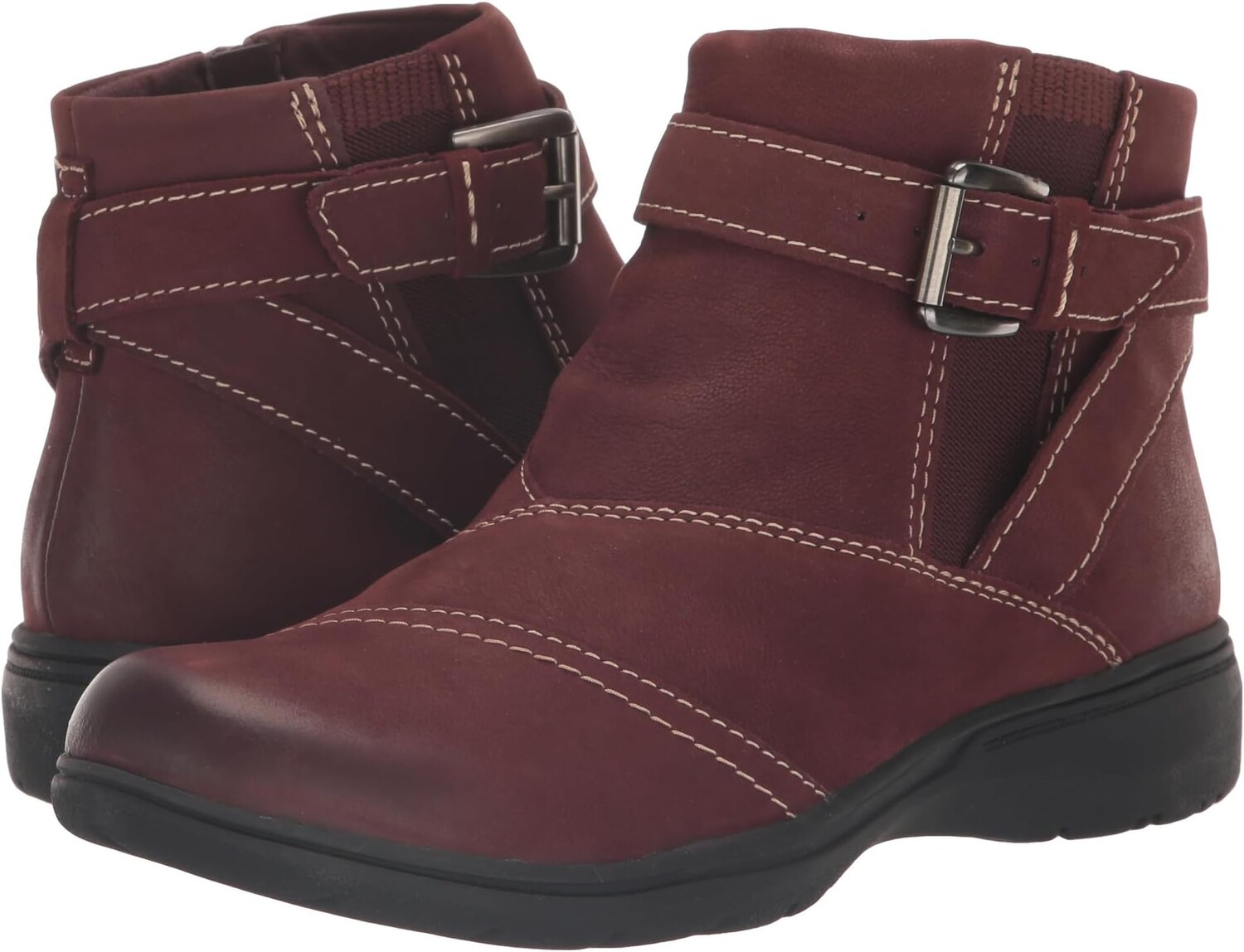 

Ботильоны Carleigh Dalia Clarks, цвет Burgundy Nubuck