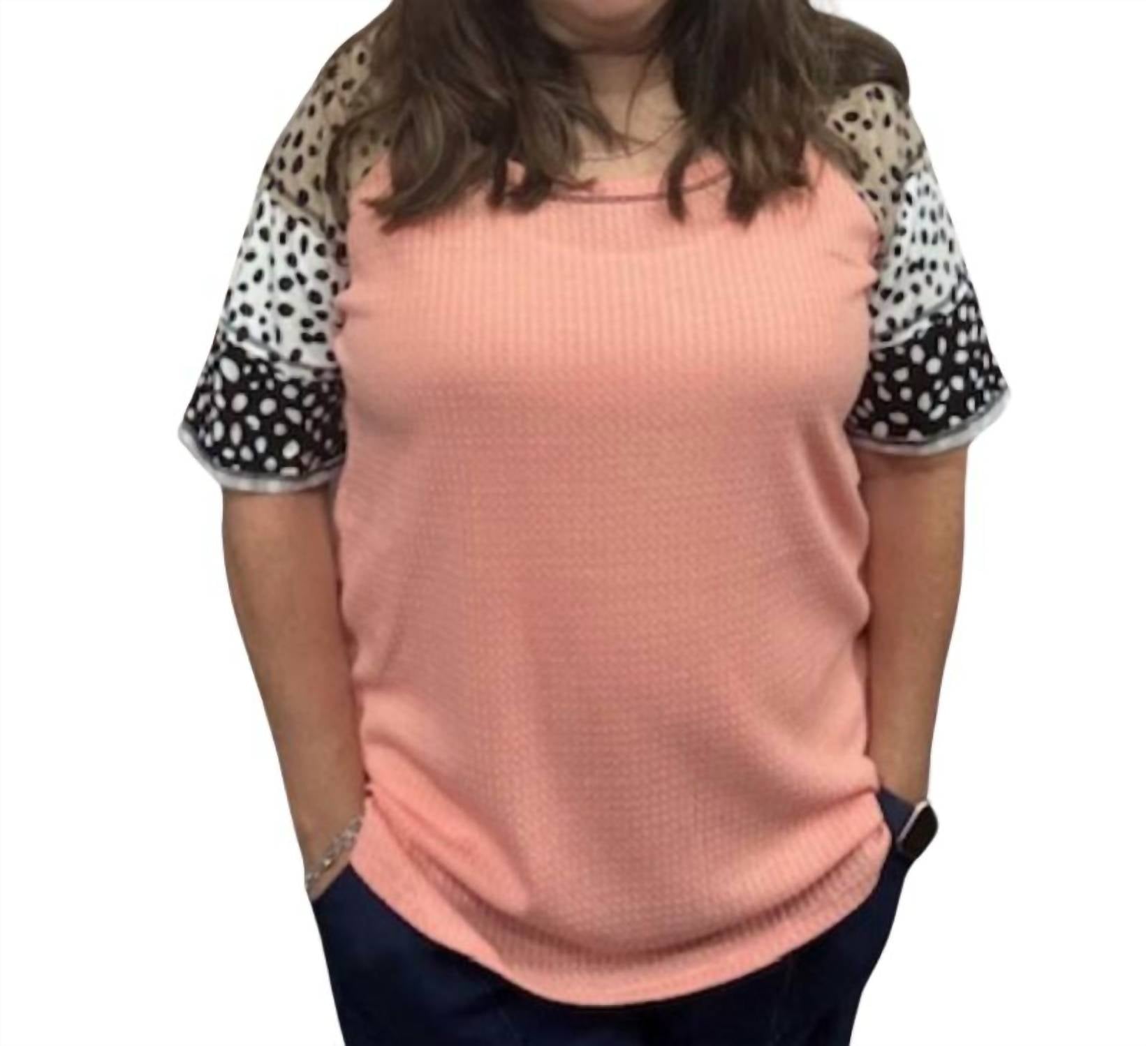 

Футболка с короткими рукавами и принтом персикового цвета Bibi, персиковый, Оранжевый, Футболка с короткими рукавами и принтом персикового цвета Bibi, персиковый