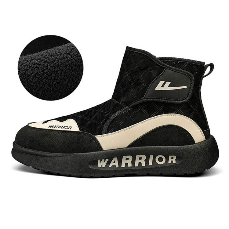 

Зимние ботинки мужские черный/бежевый Warrior