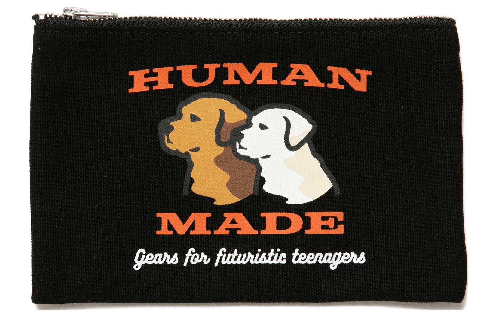 

HUMAN MADE Хлопковая сумка-клатч в технике пэчворк, Black