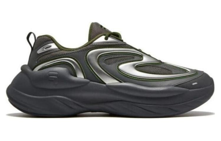 Кроссовки FILA FUSION BUZZARD Meteor Shoes Chunky Sneakers Men Low-top Castle Grey/Silver/Black/Green, серый — фото 2