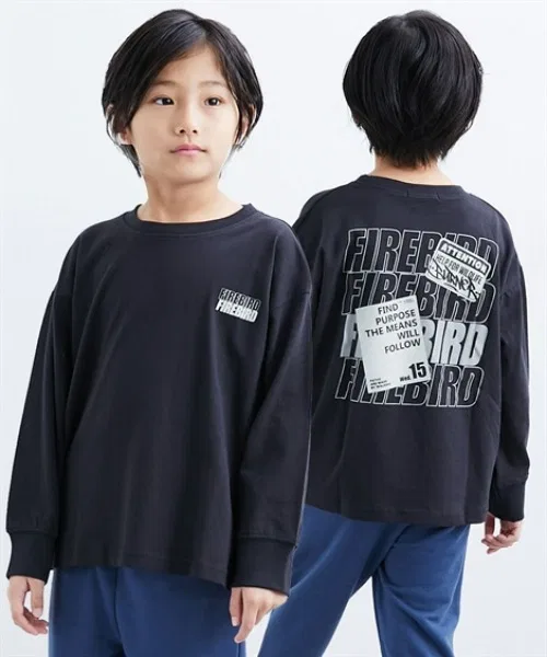 Детская футболка с принтом QUNTSTYLE чёрная