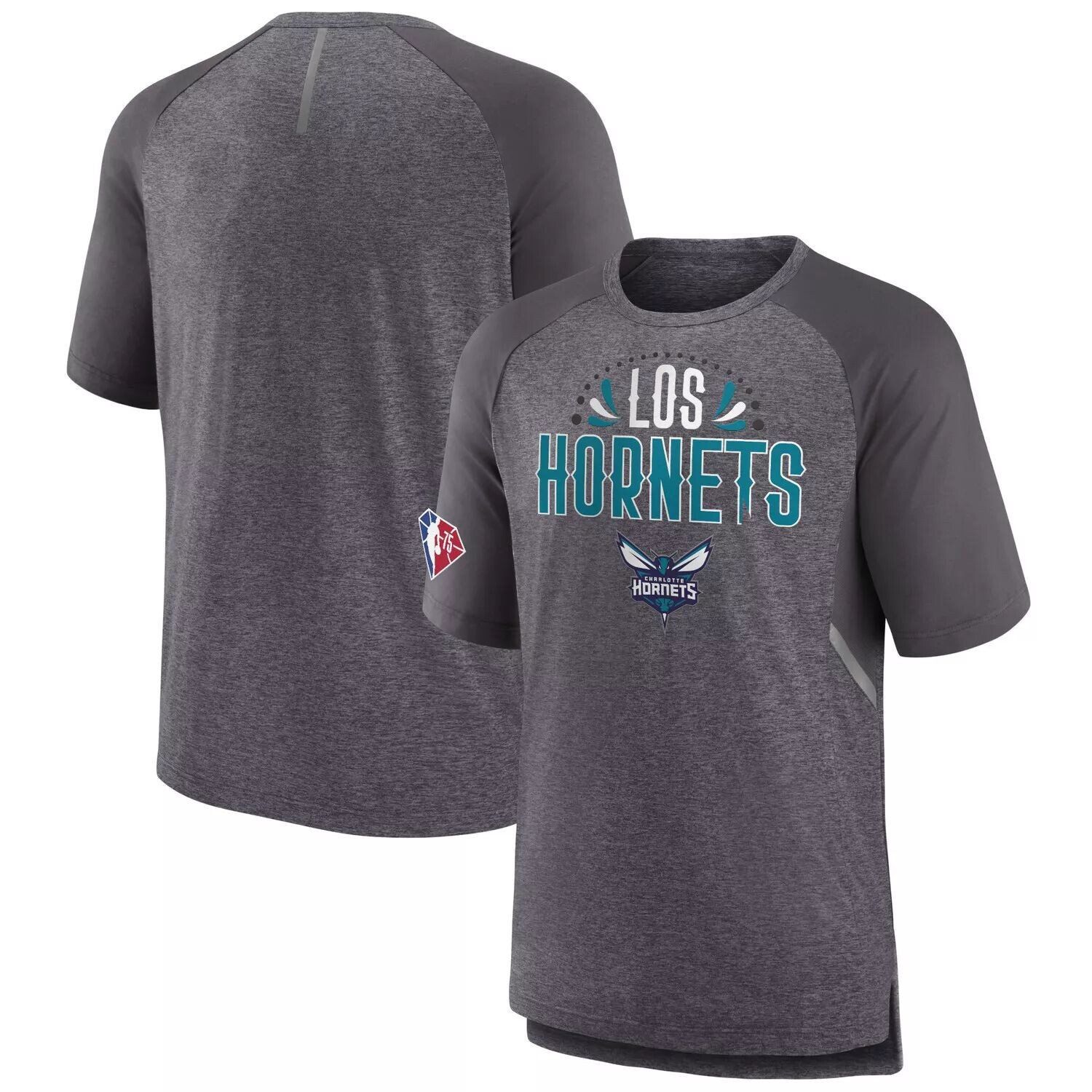 

Мужская фирменная серая футболка Charlotte Hornets 2022 Noches Ene-Be-A Core Shooting реглан Fanatics, Серый, Мужская фирменная серая футболка Charlotte Hornets 2022 Noches Ene-Be-A Core Shooting реглан Fanatics