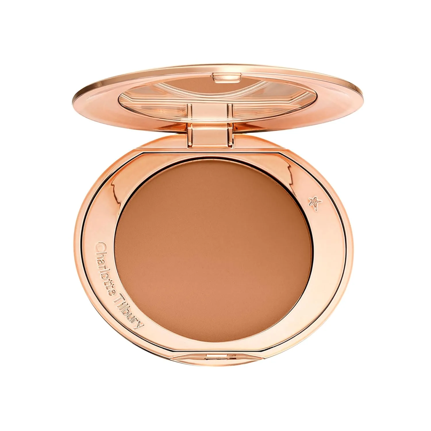 Прессованная пудра Charlotte Tilbury Airbrush Flawless Finish Setting Powder, скрывающая поры, минимизирует блеск и создает эффект мягкого фокуса., 4 Deep - deep to very deep