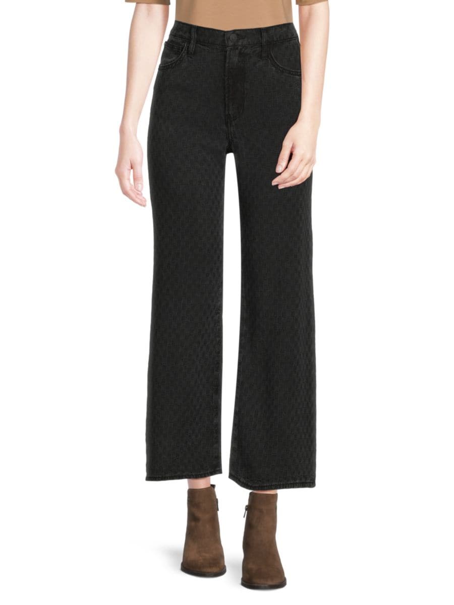 

Джинсы Rosalie Wide-Leg с высокой талией Hudson Jeans, черный