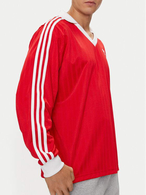 Лонгслив regular fit adicolor Piqué Football IX5226 Adidas, красный — фото 4