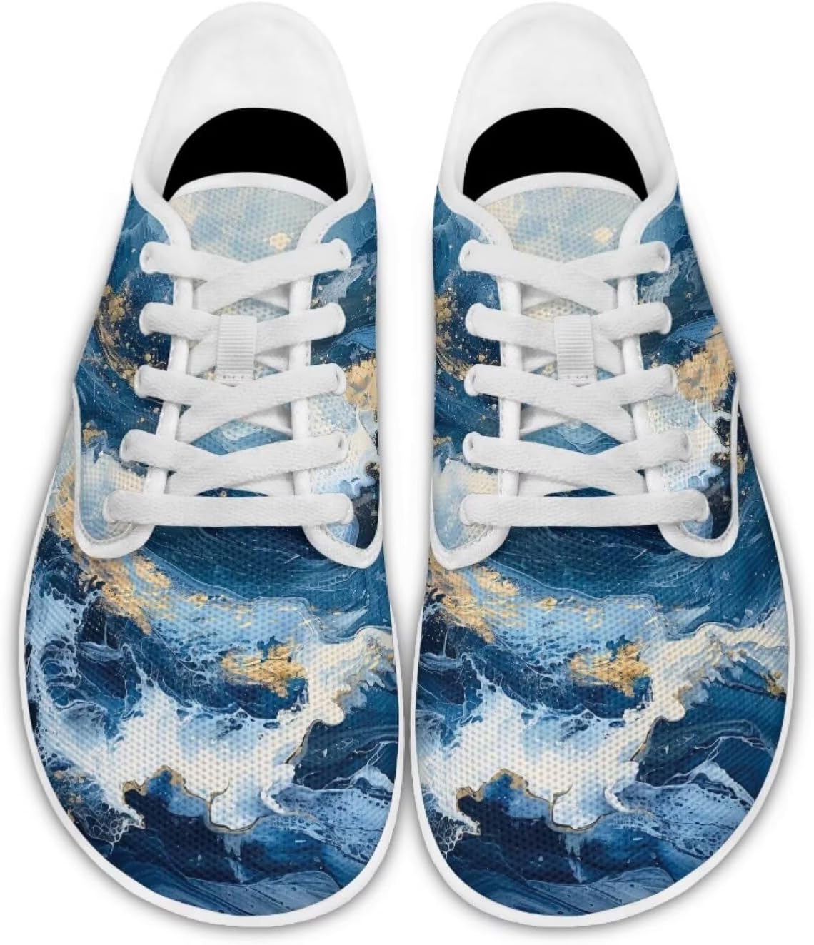 

Кроссовки для ходьбы Forchrinse Capybara and Flower для женщин и подростков, минималистичные повседневные прогулочные туфли на шнуровке из сетчатого материала, голубой