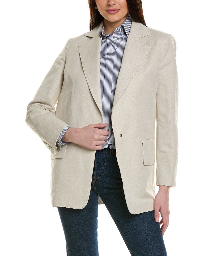 

Льняная куртка Max Mara Mosa, белый
