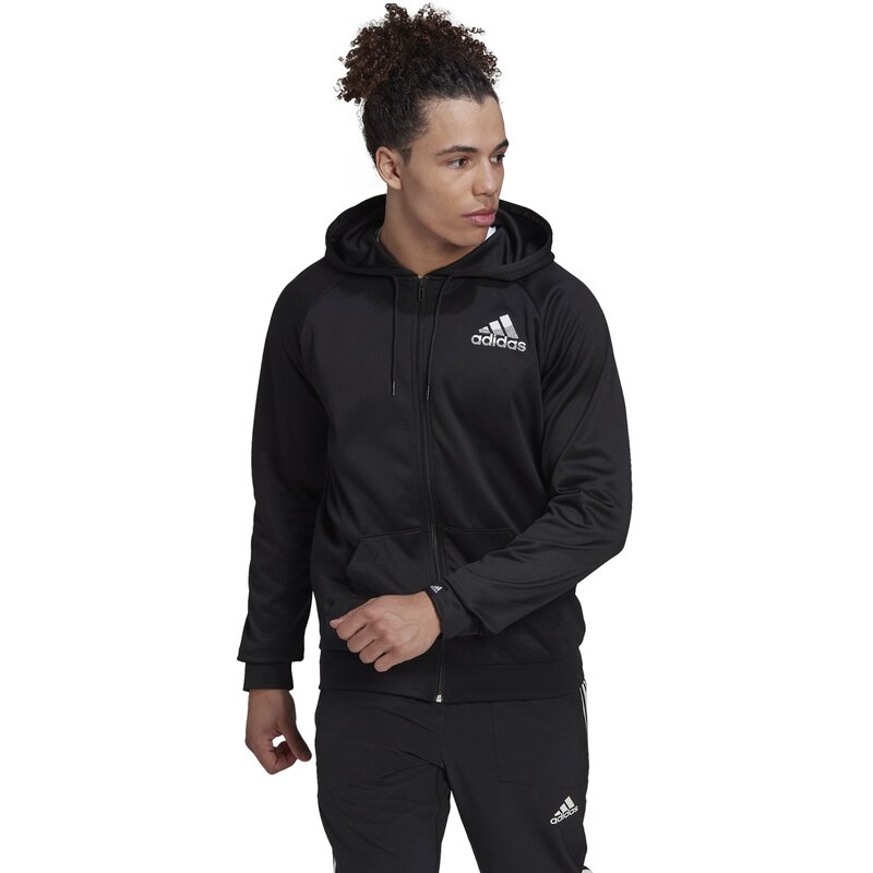 Hooded sweatshirt m gg bos fz hd Adidas, черный — фото 2