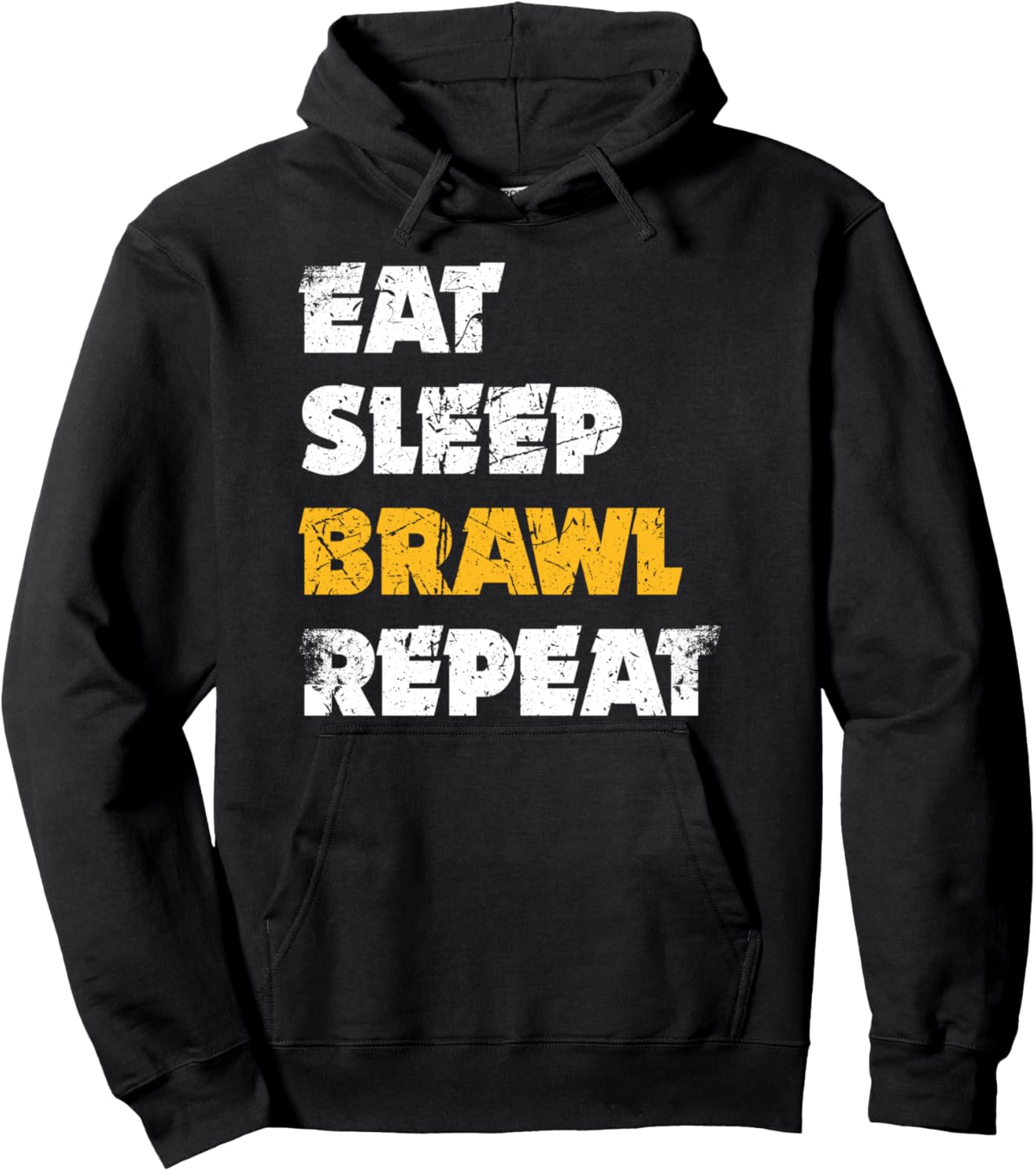 

Ешь, спи, дерись, повторяй. Версия 8. Толстовка Eat! Sleep! Brawl! Repeat!, черный