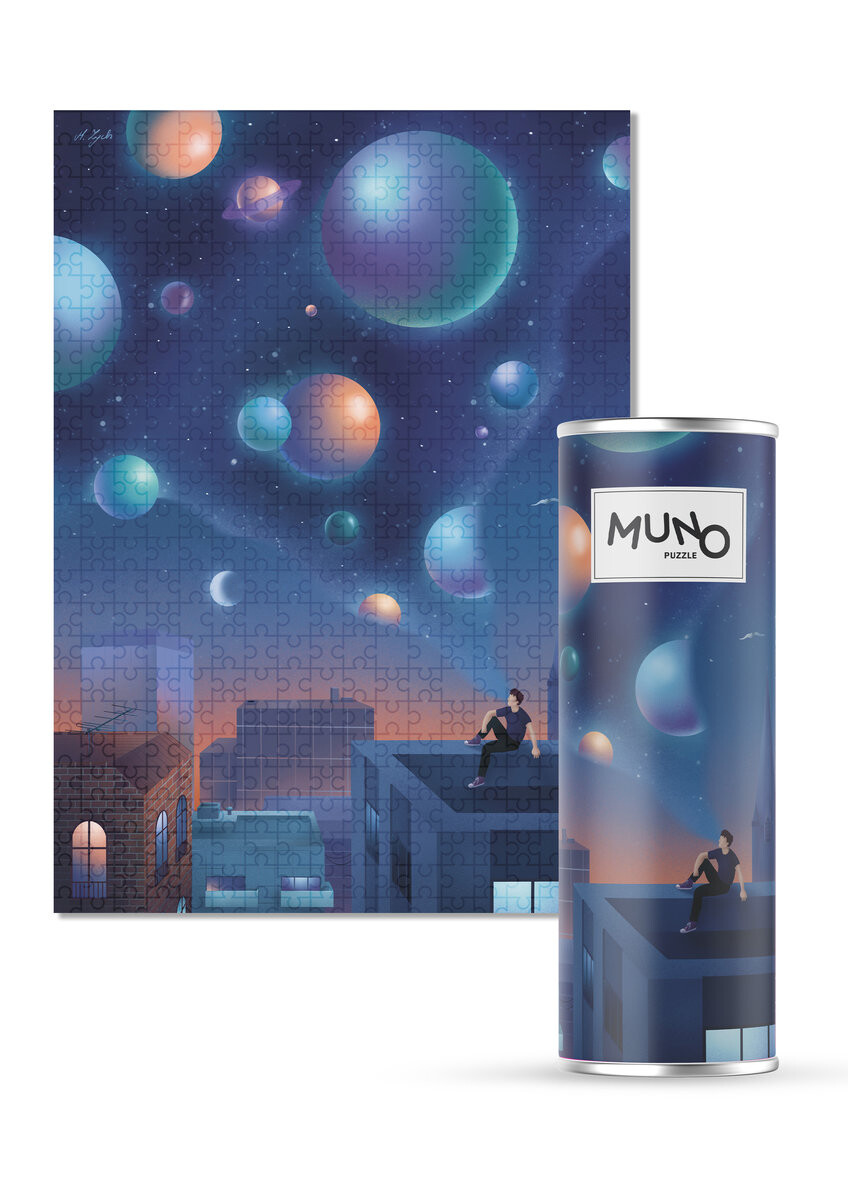 

Пазл Muno Cosmic Boy By Małgorzata Zych Muno, В декоративном тубусе, 1000 шт. Muno Puzzle