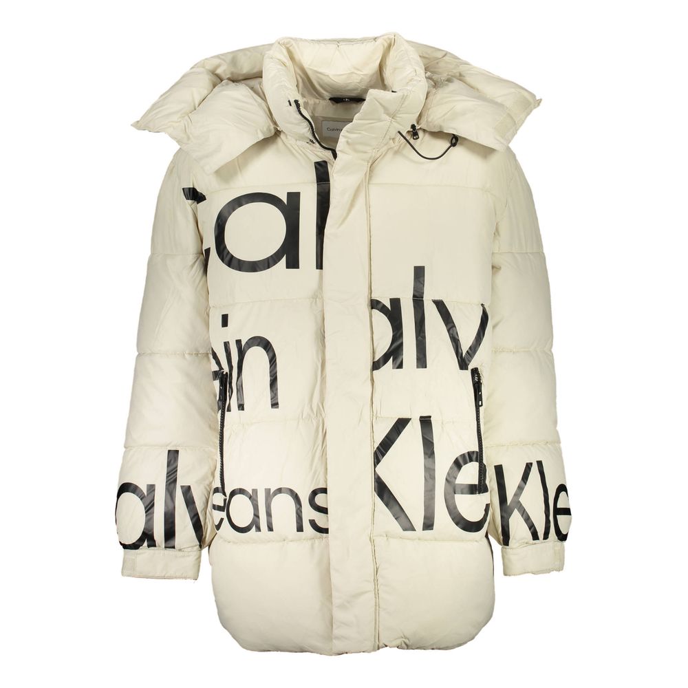 

Бежевая мужская куртка из полиэстера Calvin Klein
