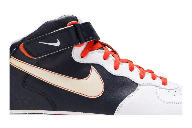 Кроссовки Nike Air Force 1 Mid '07 'Orange Blaze', синий — фото 3