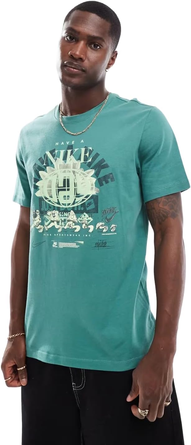 

Мужская спортивная футболка с логотипом Nike, Green