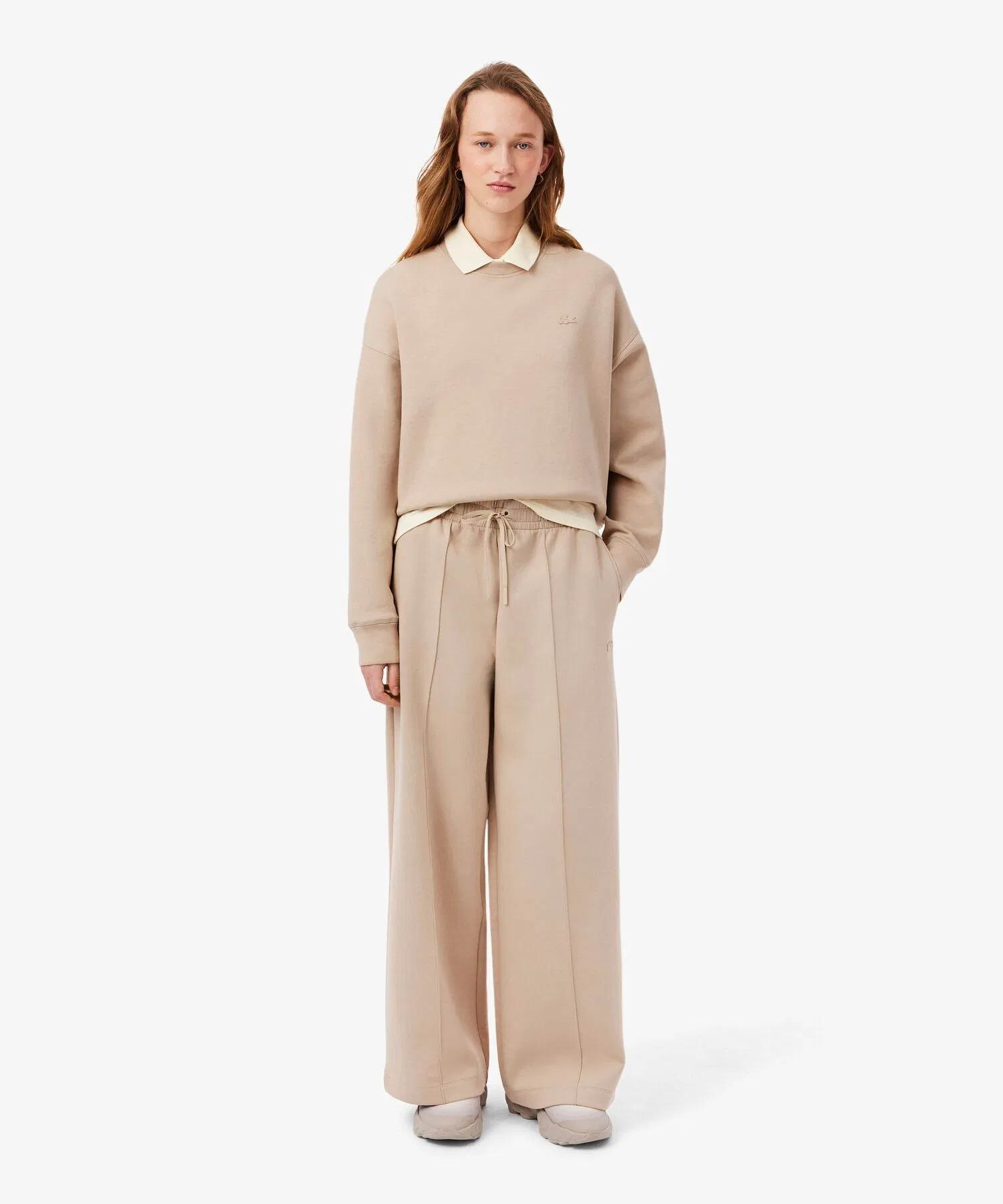 Брюки спортивные Uniqlo Широкие гладкие, однотонные, черные — фото 2