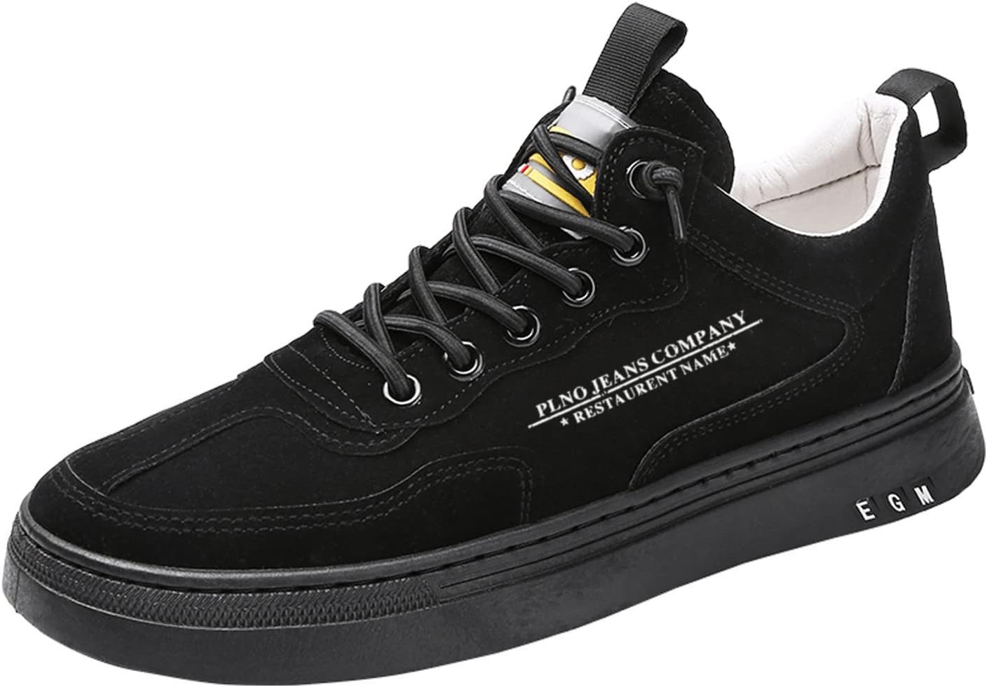 

Мужские модные повседневные спортивные кроссовки на шнуровке, скейтбордистские кроссовки, легкая обувь Generic, черный