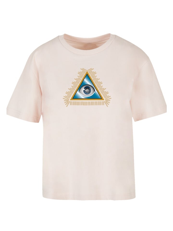 

Футболка emoji couture Ladies Everyday Tee Pyramid eye and golden beads, розовый