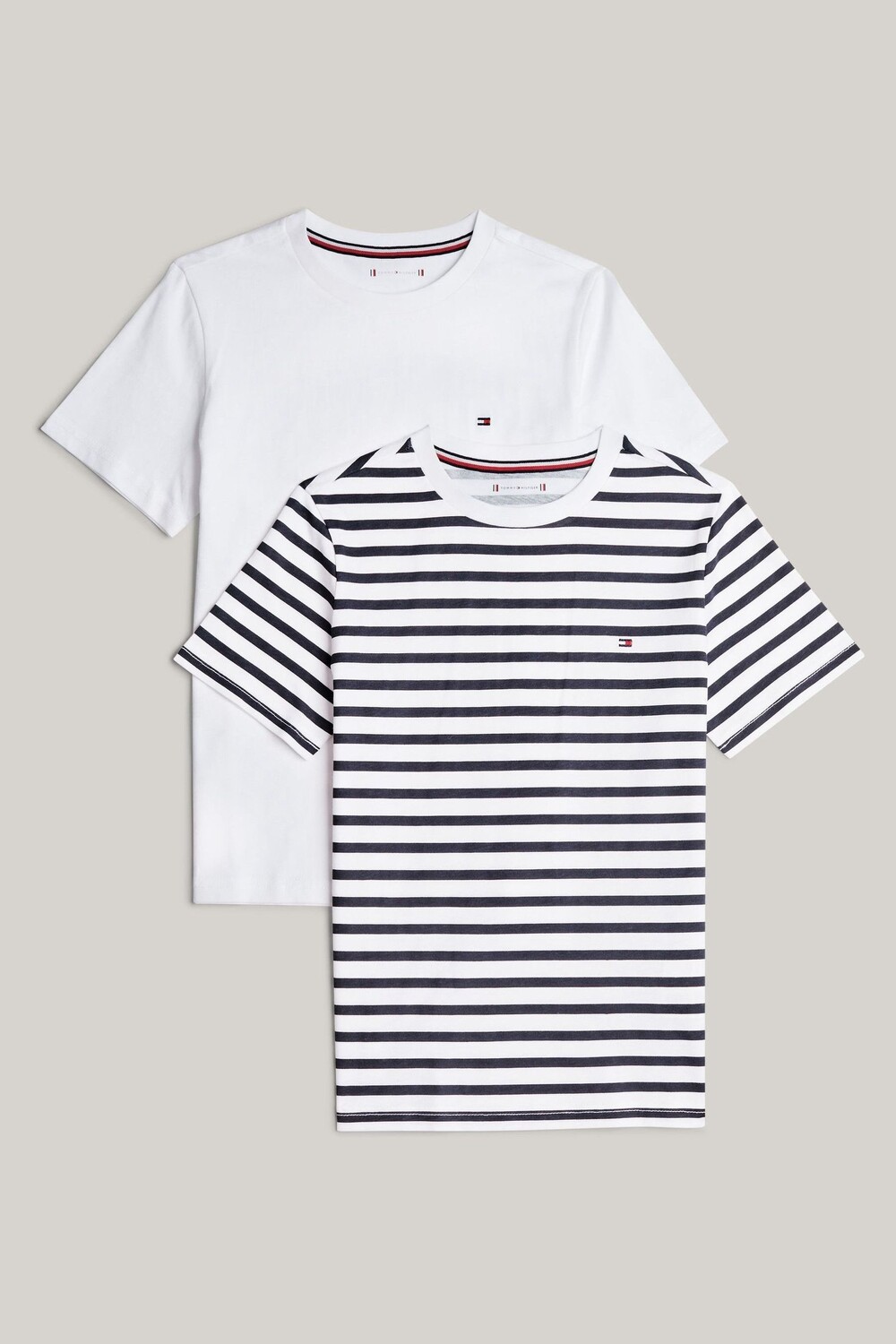 

Футболка с коротким рукавом и принтом, упаковка 2 шт Tommy Hilfiger, белый
