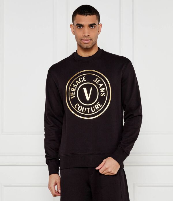 

Свитшот мужской Versace Jeans Couture с большим золотым логотипом, черный