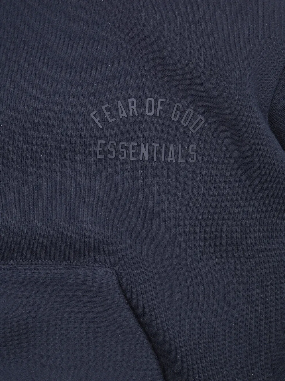 Худи с логотипом Fear Of God Essentials Kids, черный — фото 3