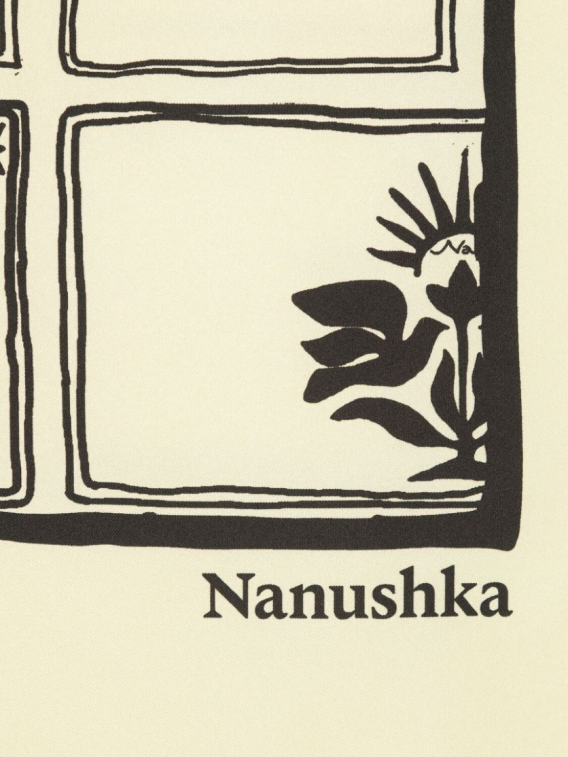 

Nanushka шарф Miani с принтом Folk Art, желтый