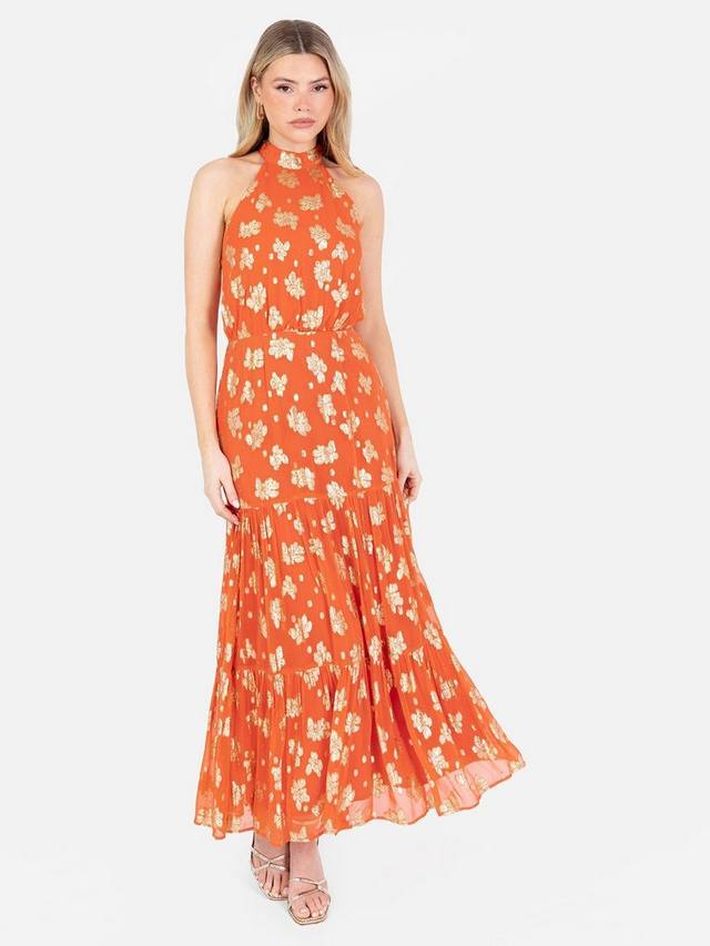 

Цветочное жаккардовое миди-платье Maya Deluxe, Orange