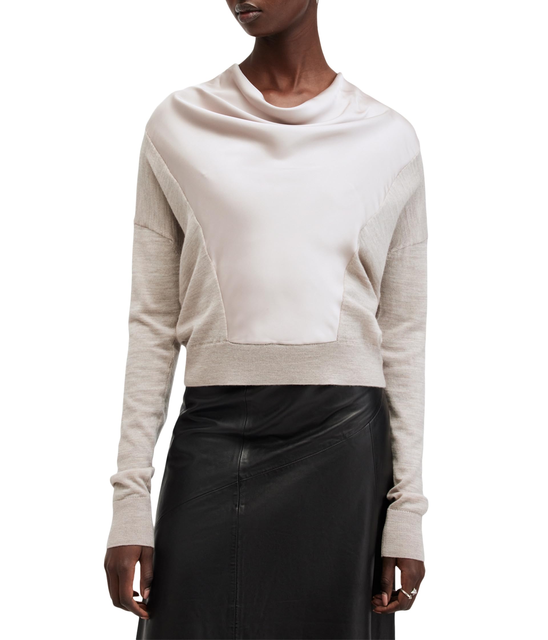 

Свитер AllSaints Myra Cowl Jumper, Fawn Brown
